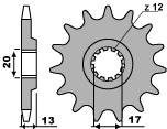 PBR gear wheel 2123 13 18NC
